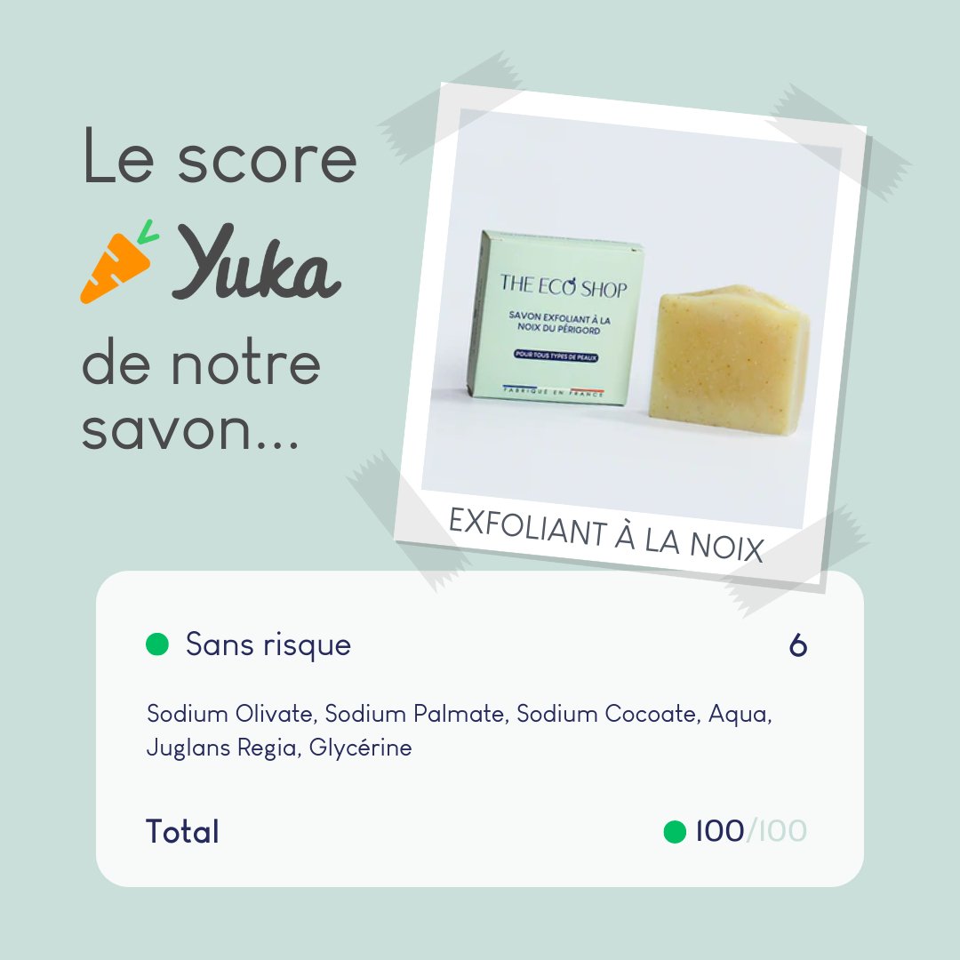 Savon exfoliant à la noix du Périgord - The Eco Shop